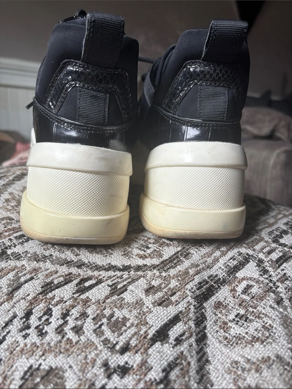 Michael Kors Black Athletic Sneakers with Cream Soles